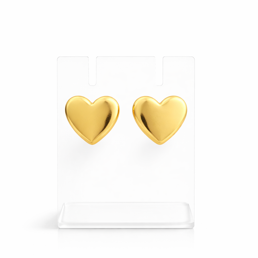 Pure Heart Gloss Stud Earrings