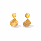 Aurora twisted Hammered Drop Earrings