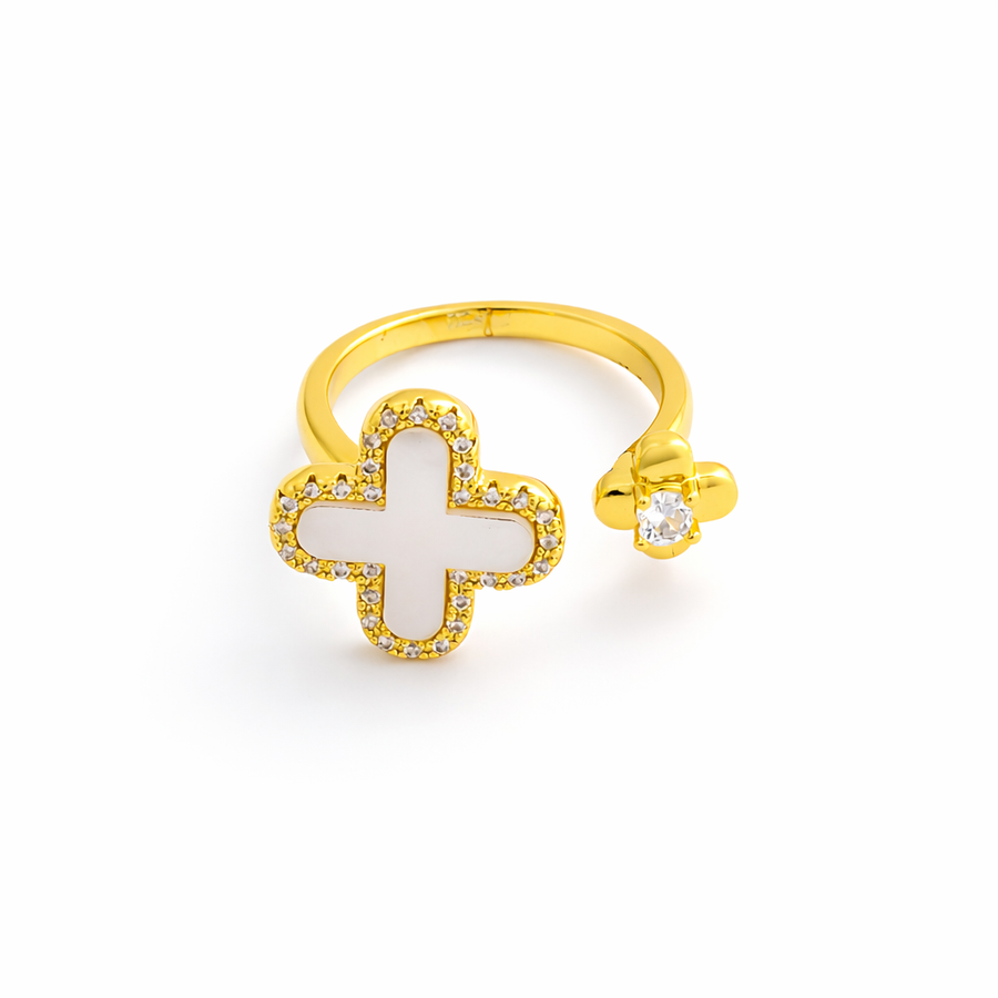 Golden Clover Grace Open Ring