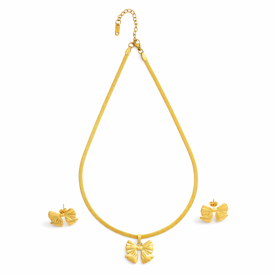 Golden Bow Whisper pendant set