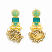 Noor Jahan Emerald Kashmiri Jhumka earring