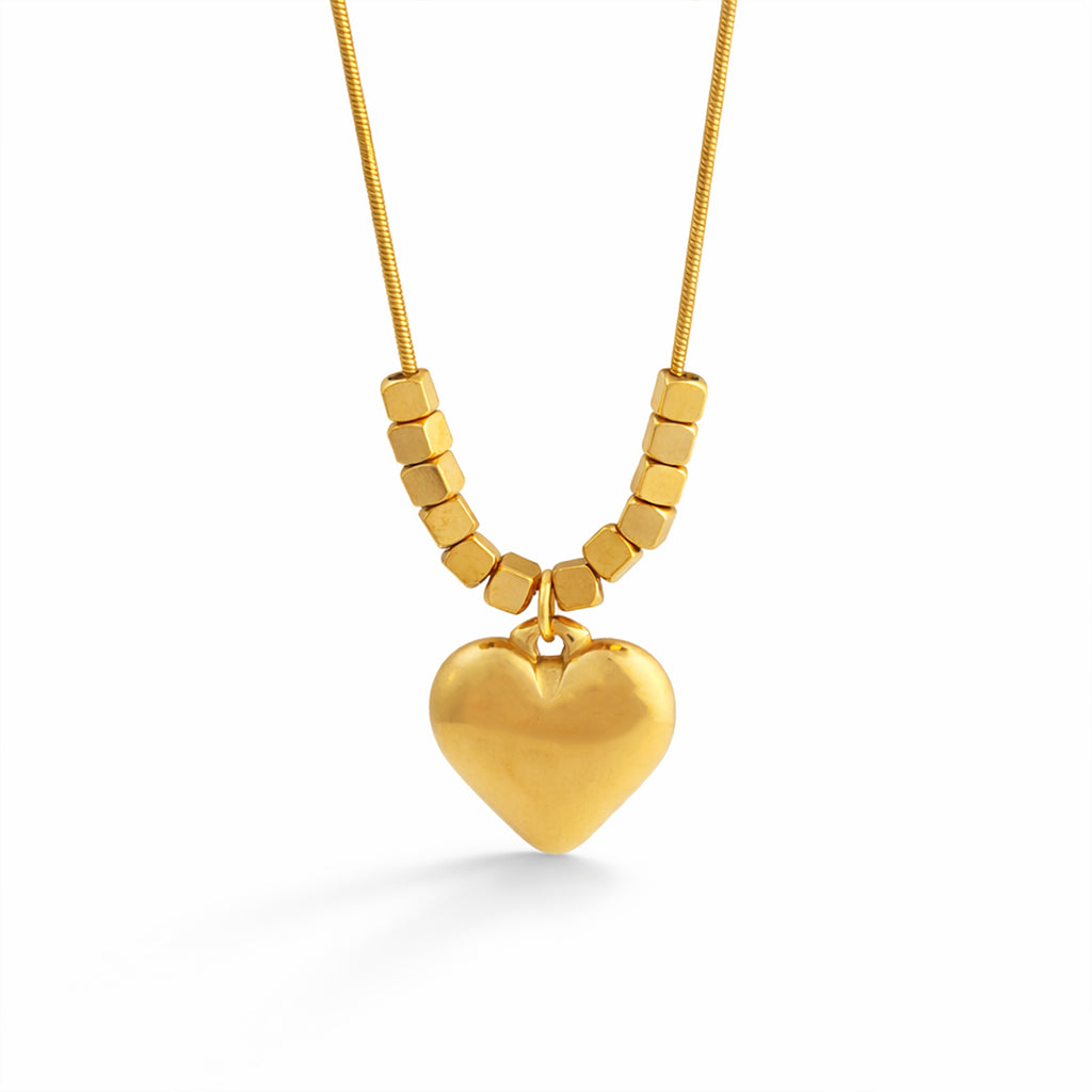 Beaded Luxe Heart Pendant