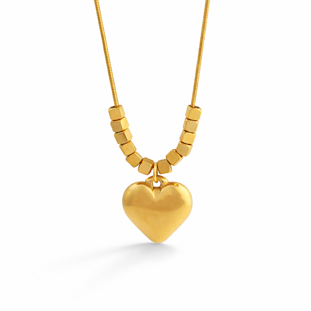 Beaded Luxe Heart Pendant