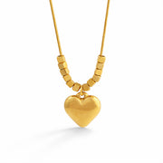 Beaded Luxe Heart Pendant