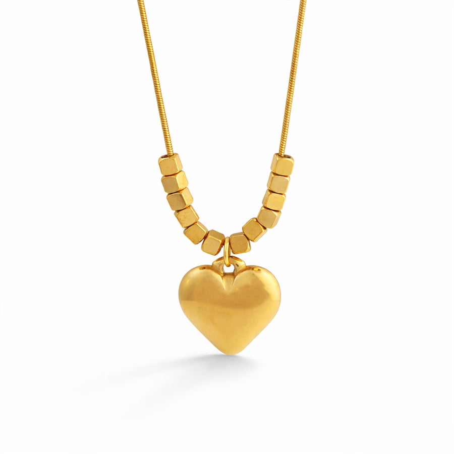 Beaded Luxe Heart Pendant