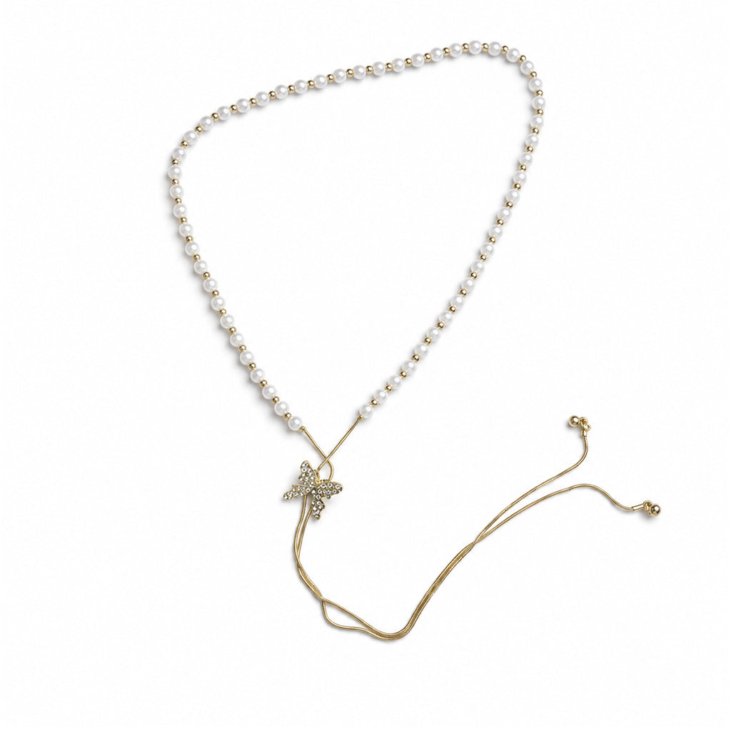 Butterfuly Pearl Necklace