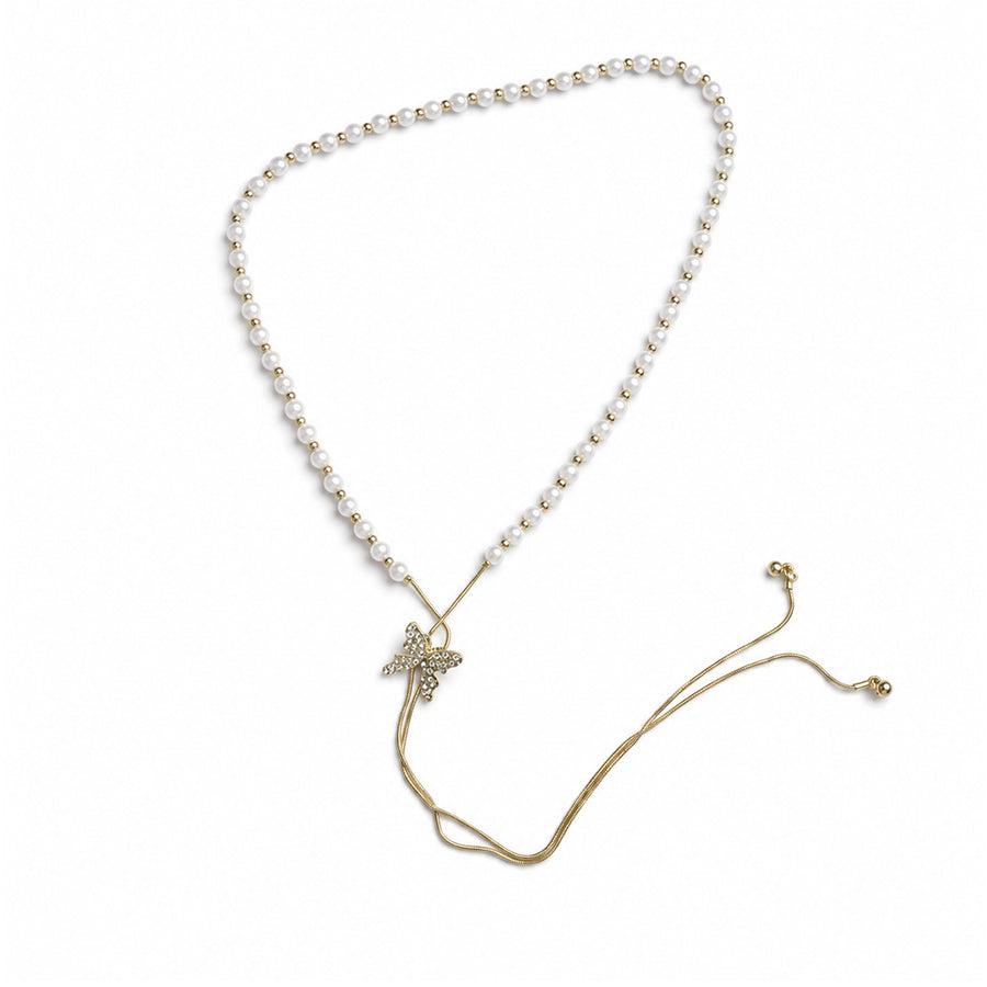 Butterfuly Pearl Necklace