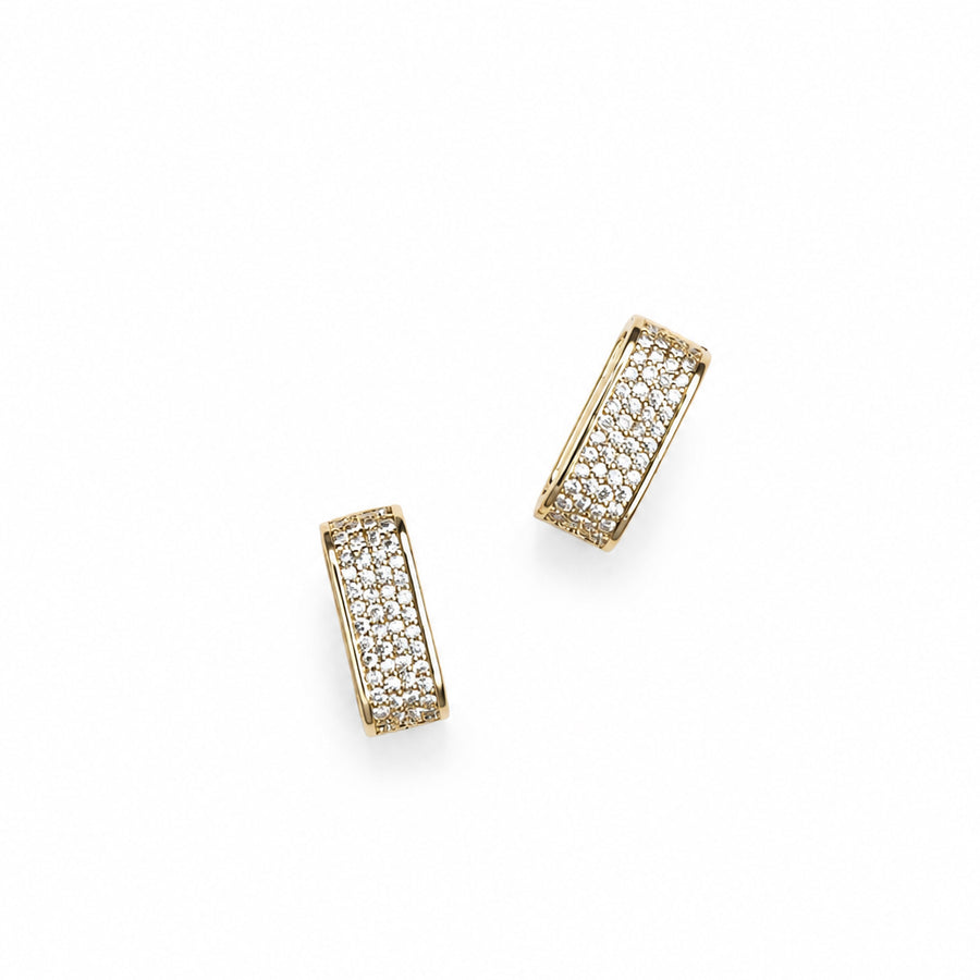Stone Studded Hoops
