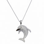 Dolphin Studded Pendant Chain