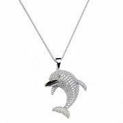 Dolphin Studded Pendant Chain