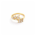 Crystal Vine Adjustable Ring