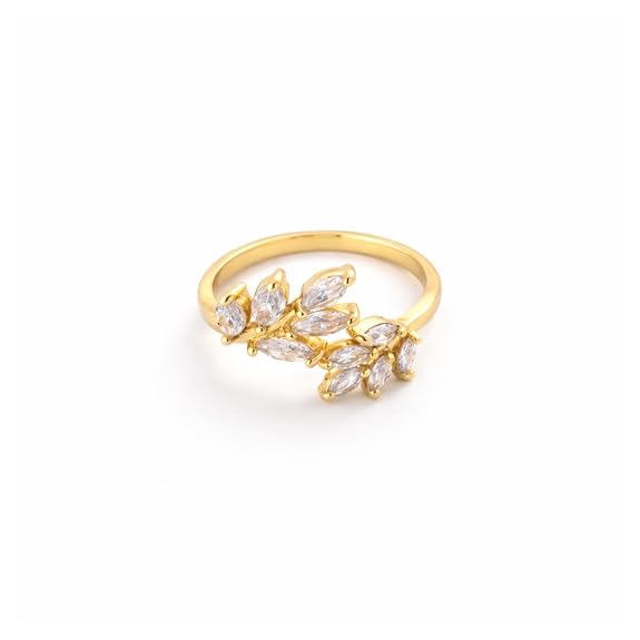 Crystal Vine Adjustable Ring