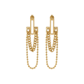 Urban Chain with pendant Bar Drop Earrings