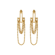 Urban Chain with pendant Bar Drop Earrings