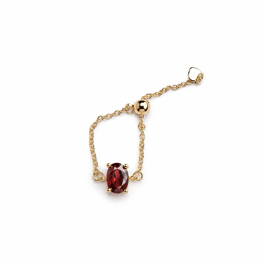 Crimson Adjustable Ring
