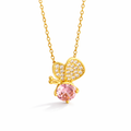 Petite Butterfly Rosé Pendant