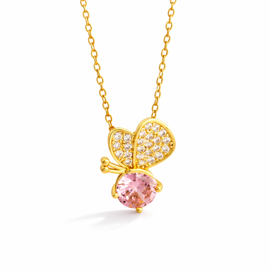 Petite Butterfly Rosé Pendant