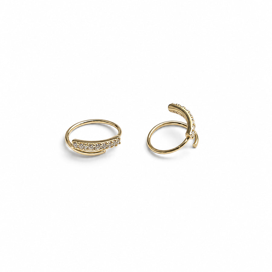 Spiral Bling Hoops