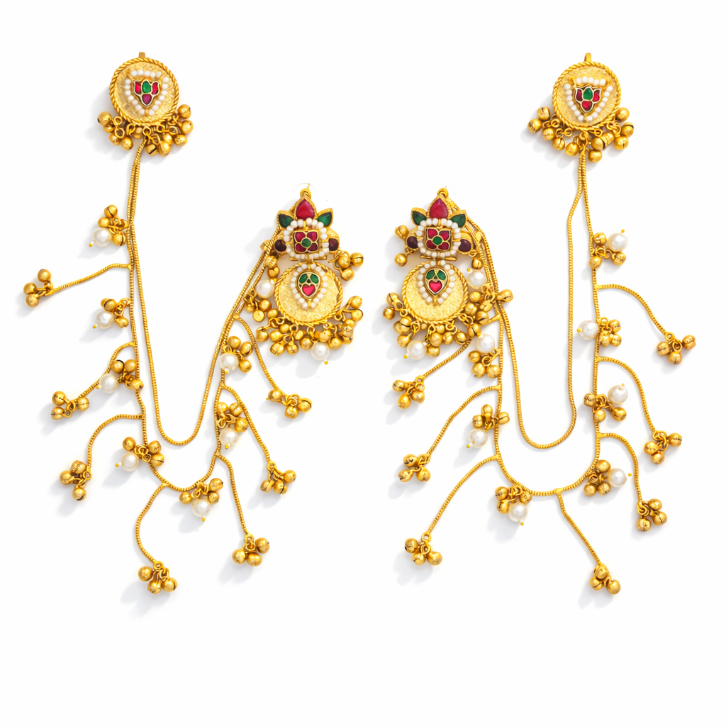 Rajkumari Bridal Kashmiri Latkan Earrings