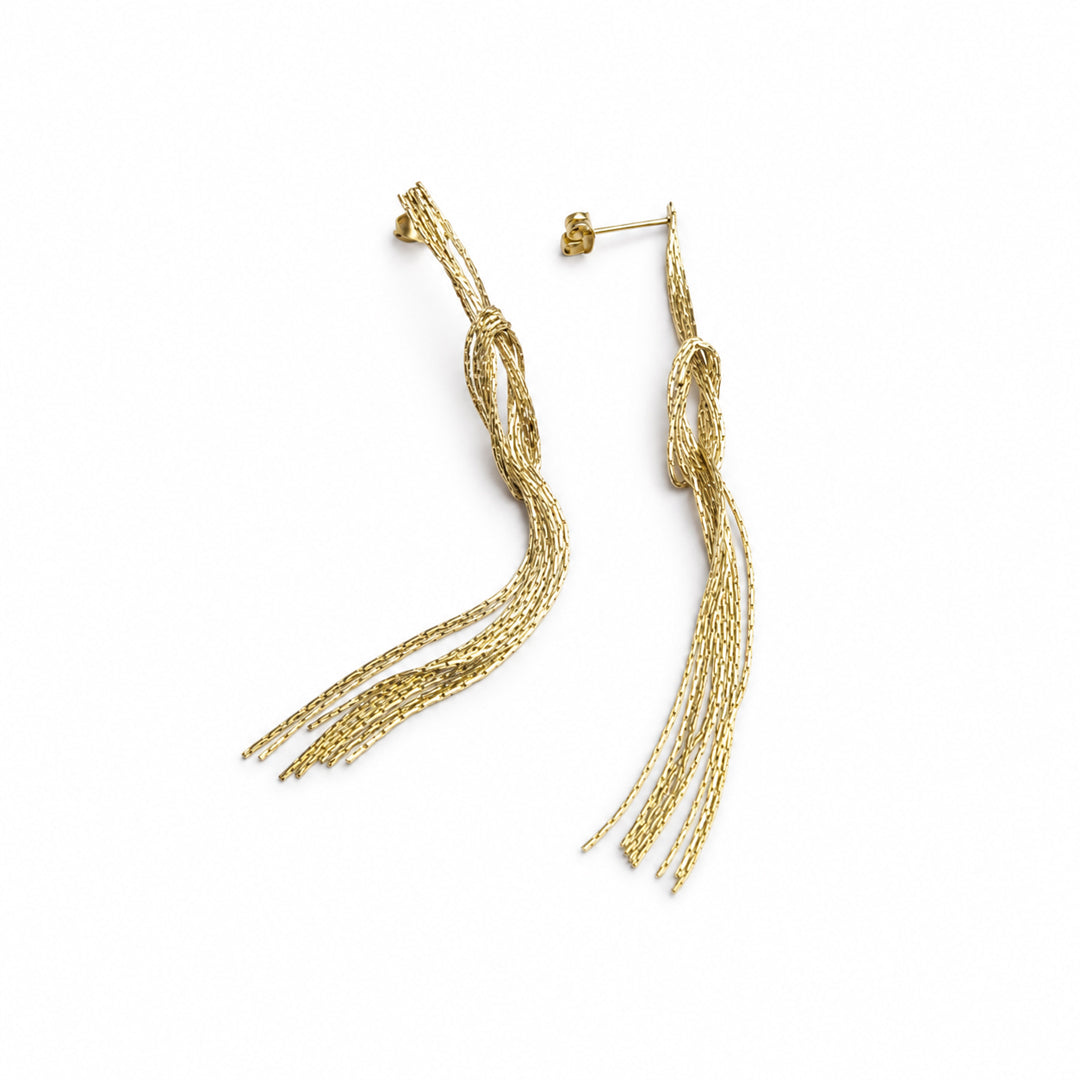 Twisted Tassel Earrings