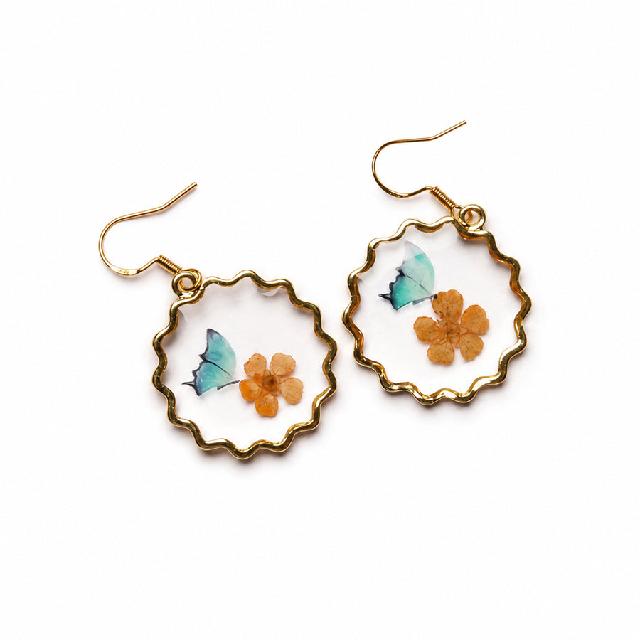 Hand-painted butterfly earrings