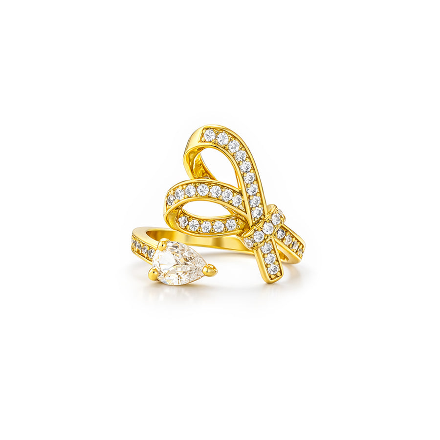 Zaria Crystal Wrap Adjustable Ring