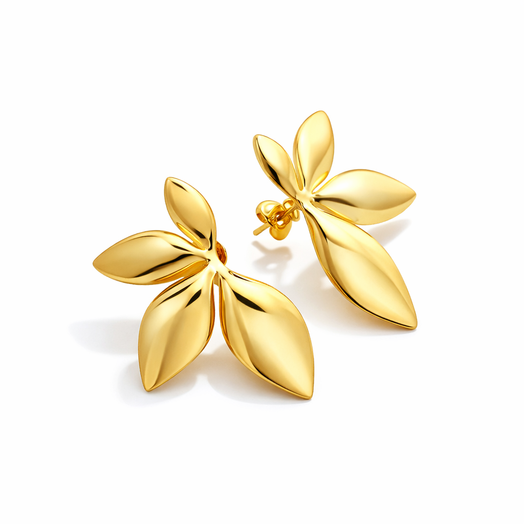 Golden Petal Bloom Earrings