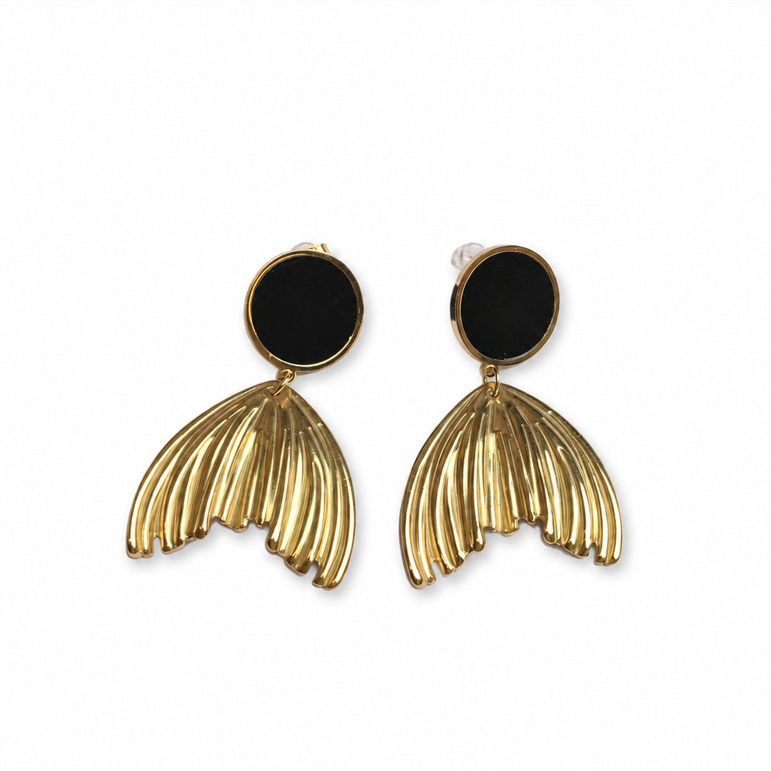 Black & Gold Aura Earrings