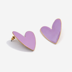Lavender Love Heart Earrings