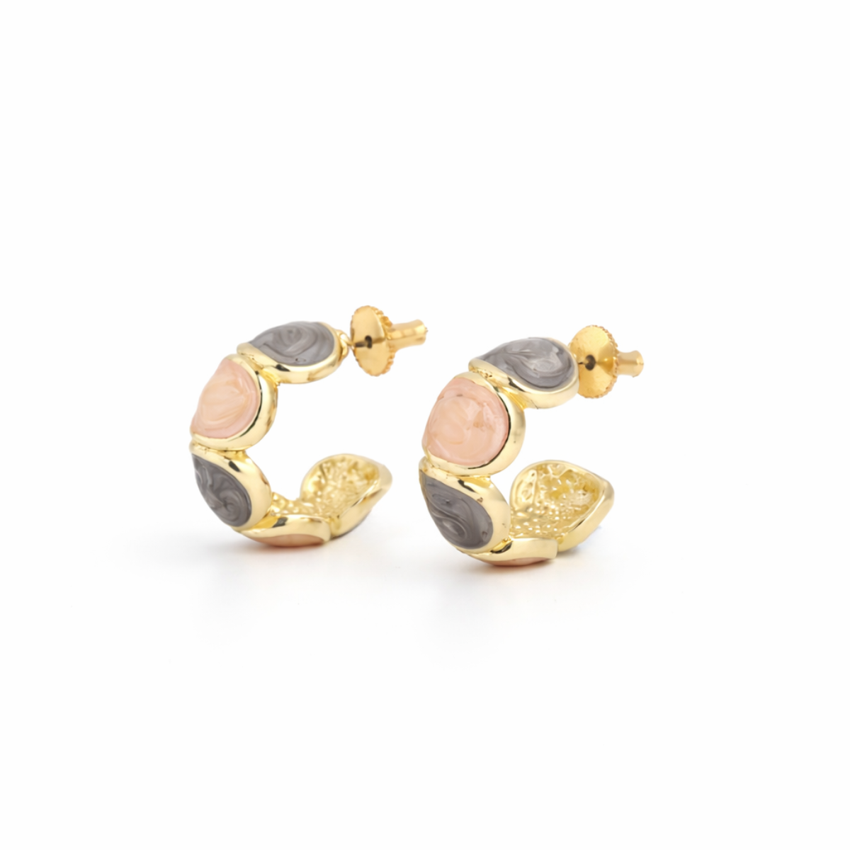 gold plated vintage hoop Earrings