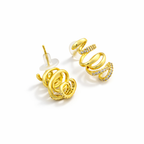 Glam Twist Spiral Earrings