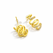 Glam Twist Spiral Earrings