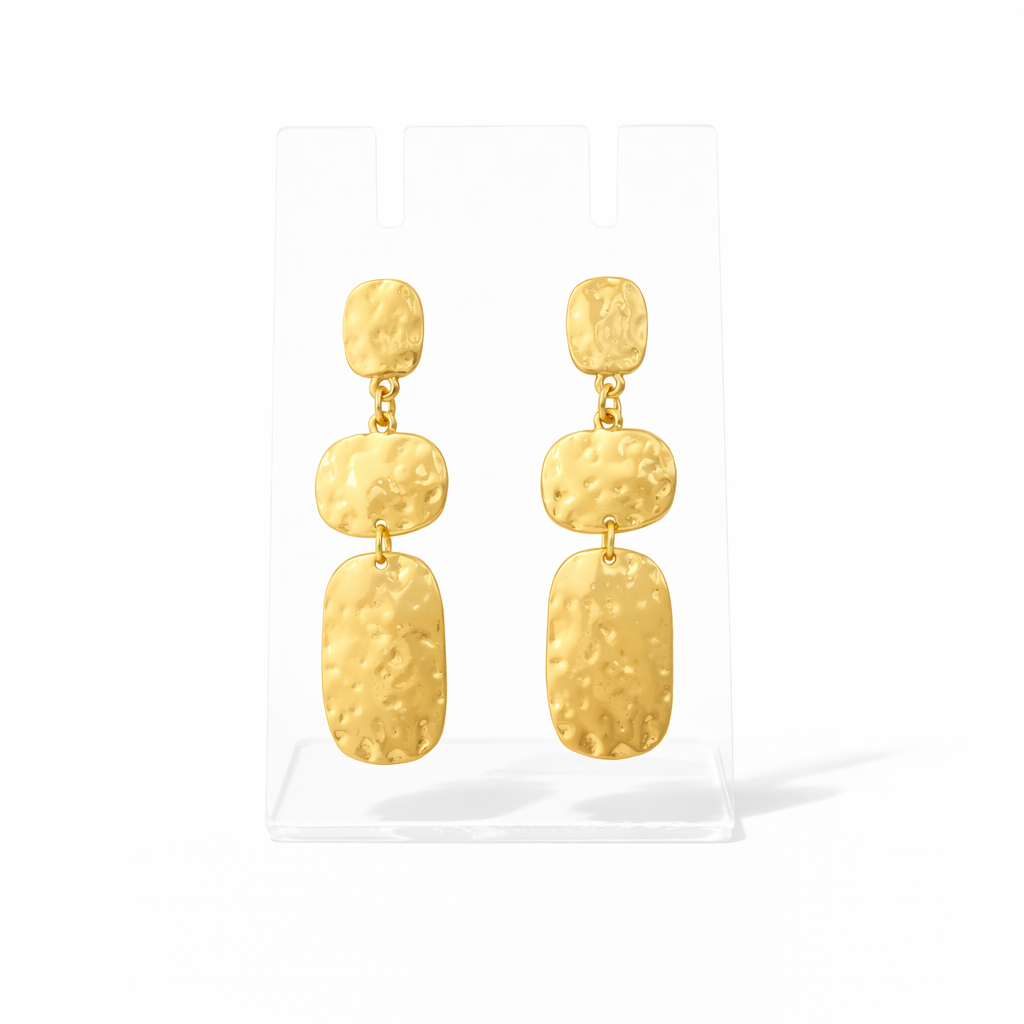 Hammered Gold Statement Drops