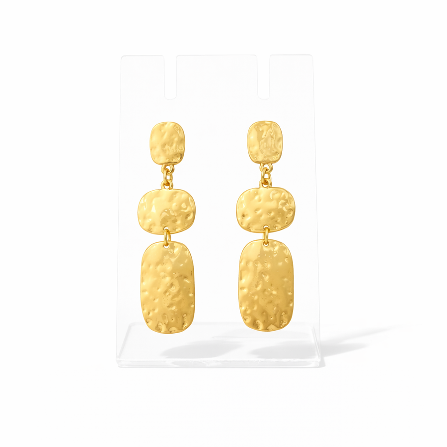 Hammered Gold Statement Drops