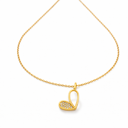 Pearl & Crystal Heart chain with pendant