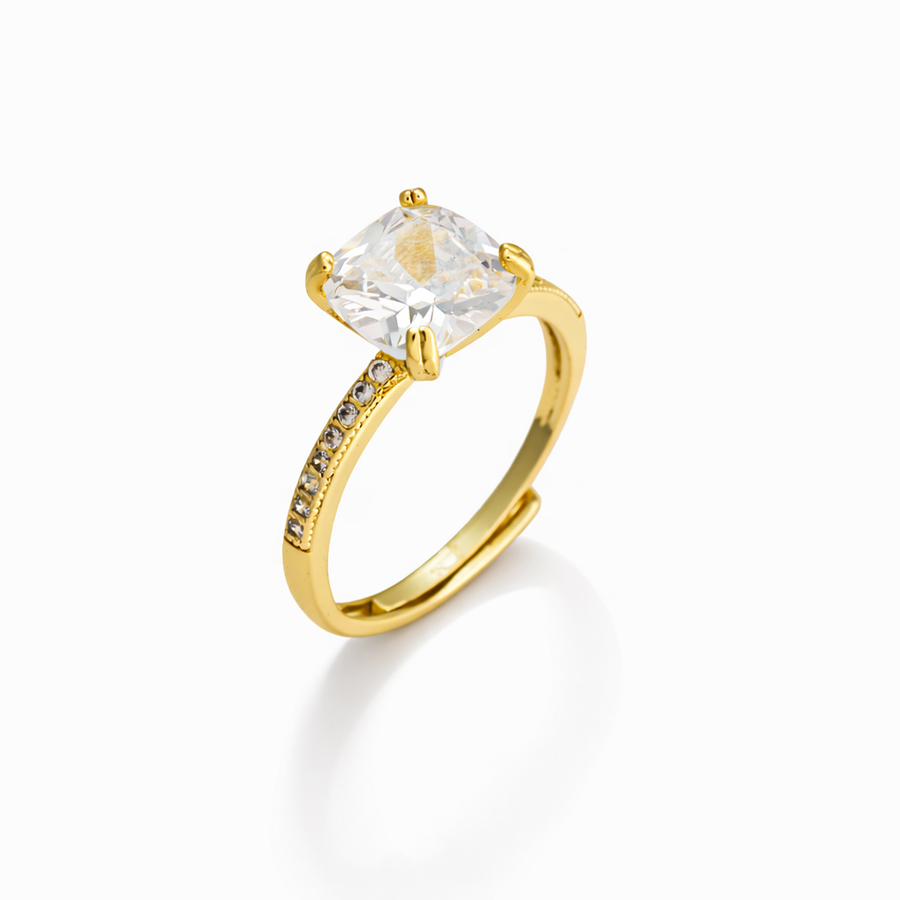 Luna Solitaire adjestable Ring