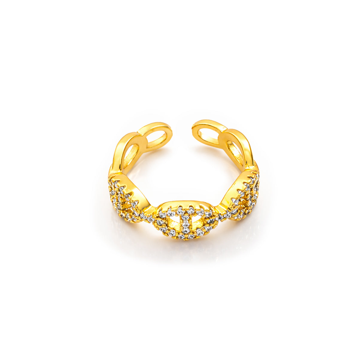 Rustic Charm Textured Gold Band Ring