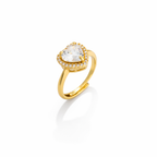 Crystal Heart Promise Ring