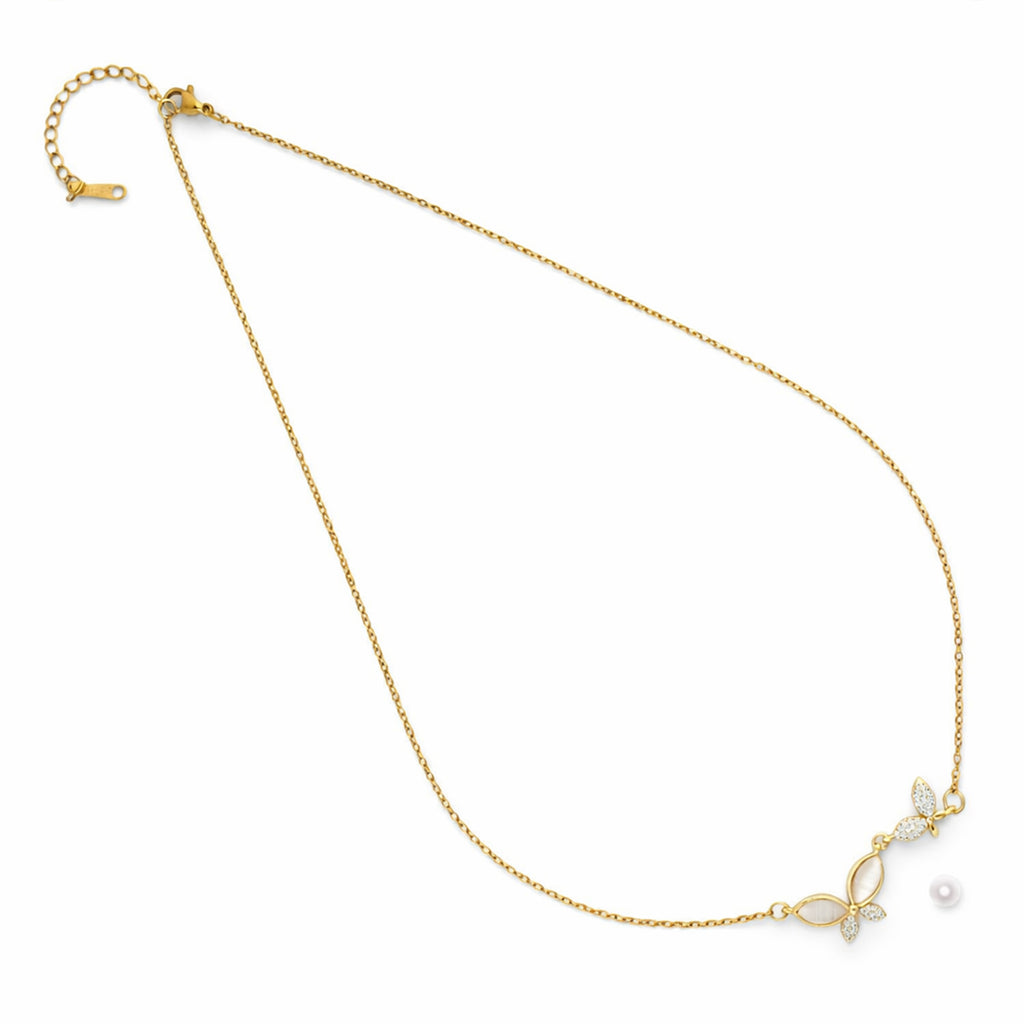 Minimal Wing Charm Chain with pendant