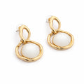 Golden Embrace Pearl Earrings