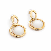 Golden Embrace Pearl Earrings