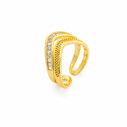Luna Chevron Adjustable Ring