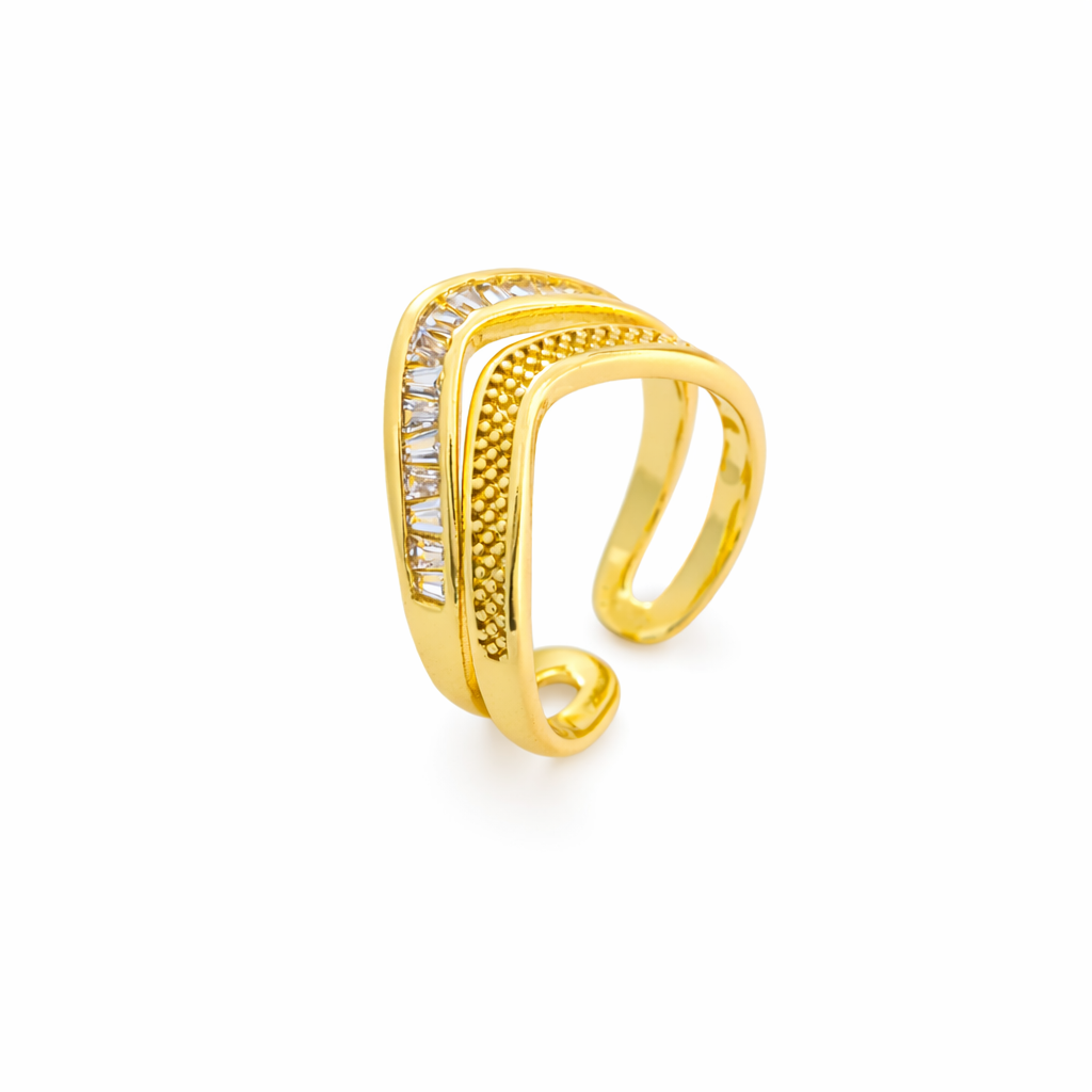 Luna Chevron Adjustable Ring