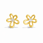 Floral Spark Gold Stud Earring