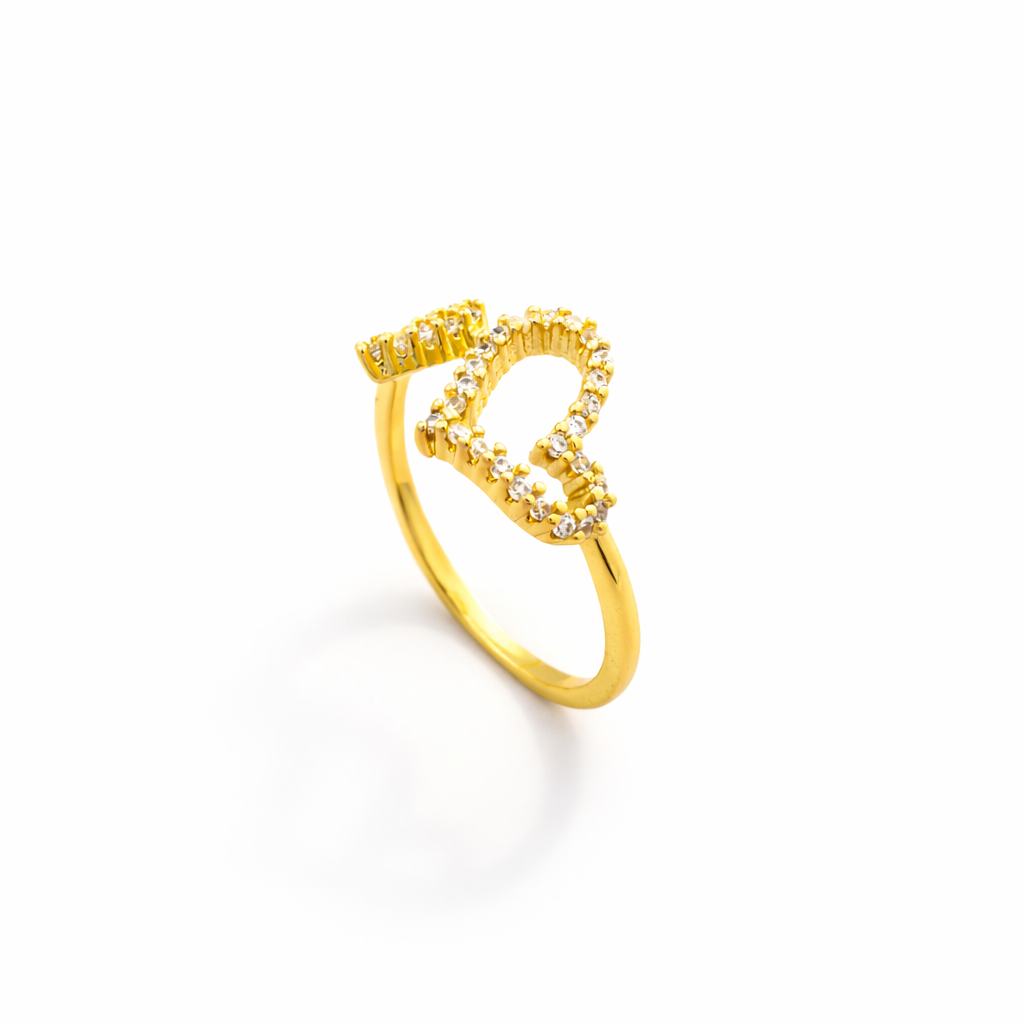 Twin Heart Spark Adjustable Ring