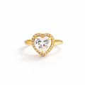 Heart Halo Spark Ring