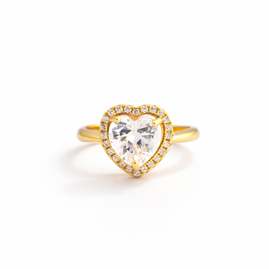 Heart Halo Spark Ring