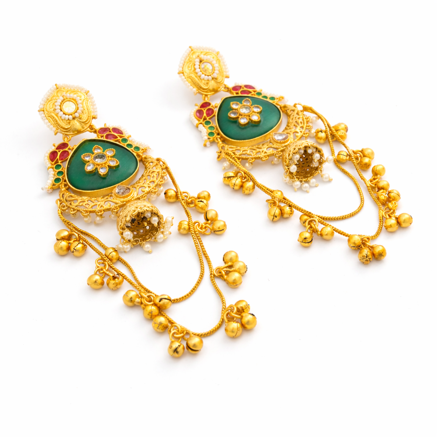 Jahanara Meenakari Kashmiri Earrings