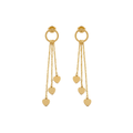 Glossy Heart Drop Hoop Earrings