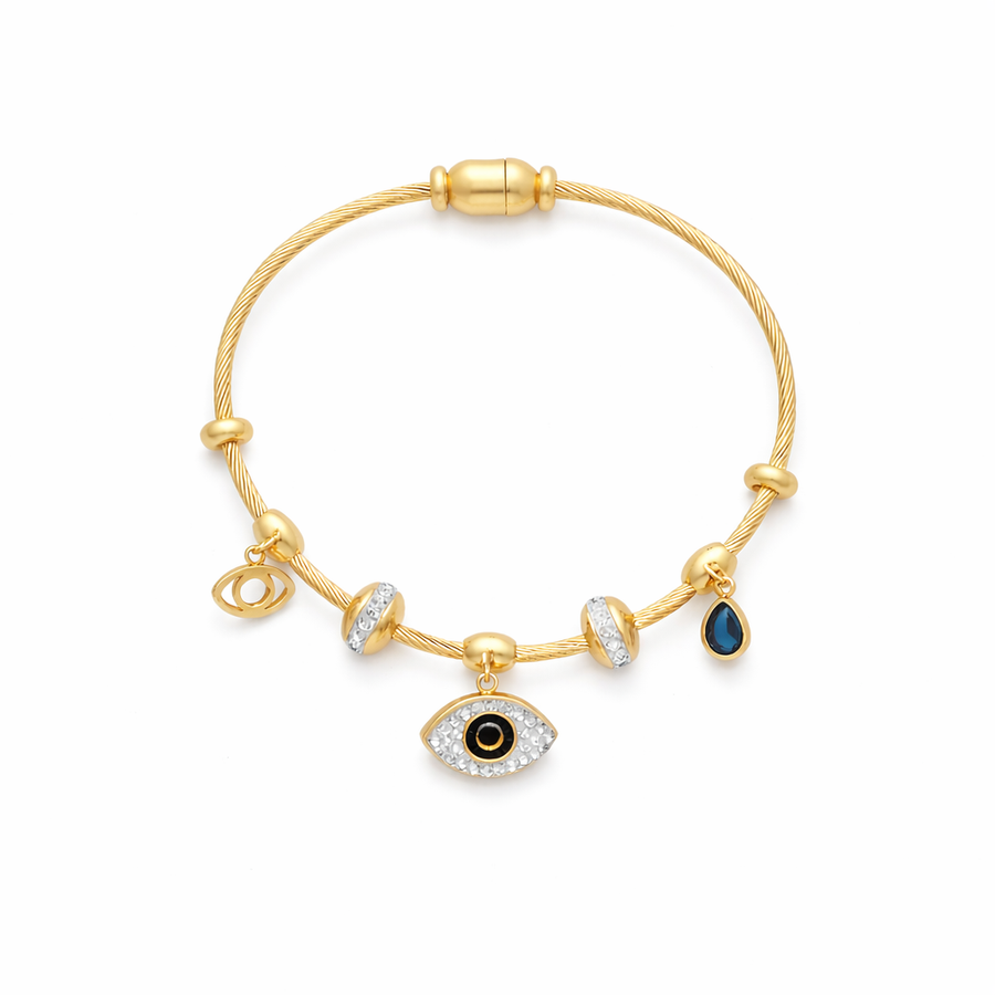 Evil Eye Charm Bangle